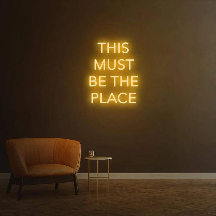 THIS MUST BE THE PLACE - LED NEON SIGN-Neonsigns-45 x 105 cm-Orange-Neon Brothers