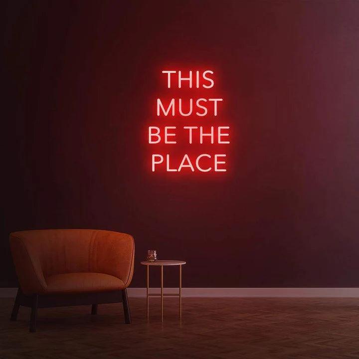 THIS MUST BE THE PLACE - LED NEON SIGN-Neonsigns-45 x 105 cm-Red-Neon Brothers