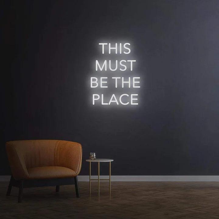 THIS MUST BE THE PLACE - LED NEON SIGN-Neonsigns-45 x 105 cm-White-Neon Brothers