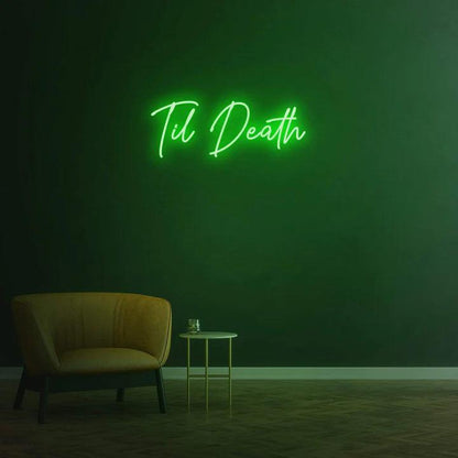 Til Death - LED Neon Sign-Neonsigns-Green-45 x 90 cm-Neon Brothers