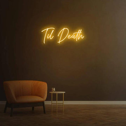 Til Death - LED Neon Sign-Neonsigns-Orange-45 x 90 cm-Neon Brothers