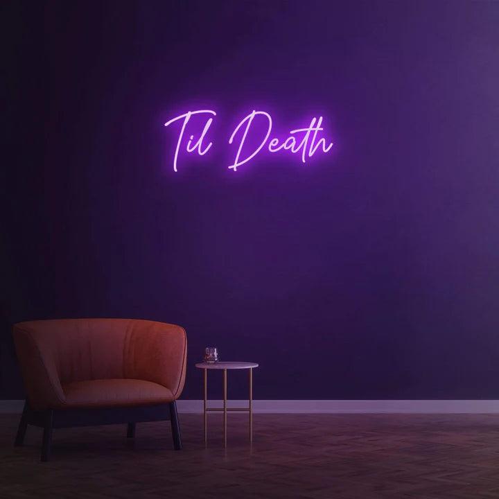 Til Death - LED Neon Sign-Neonsigns-Purple-45 x 90 cm-Neon Brothers