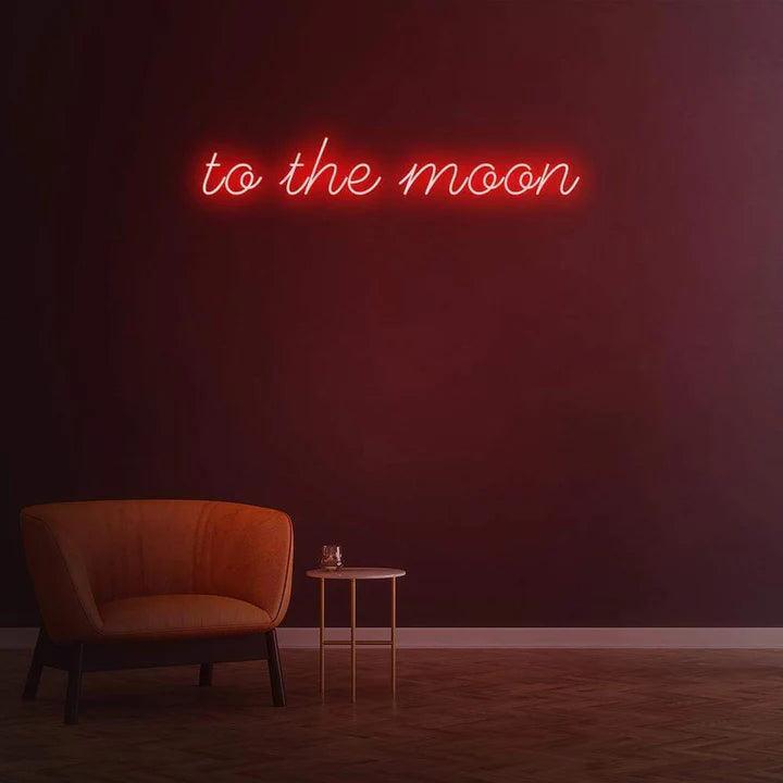 TO THE MOON - LED NEON SIGN-Neonsigns-45 x 90 cm-Red-Neon Brothers