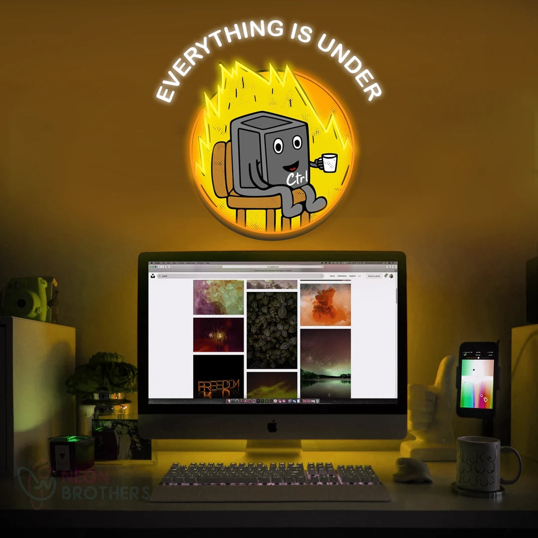 Everything is Under Control Neon Sign - Motivational LED Light