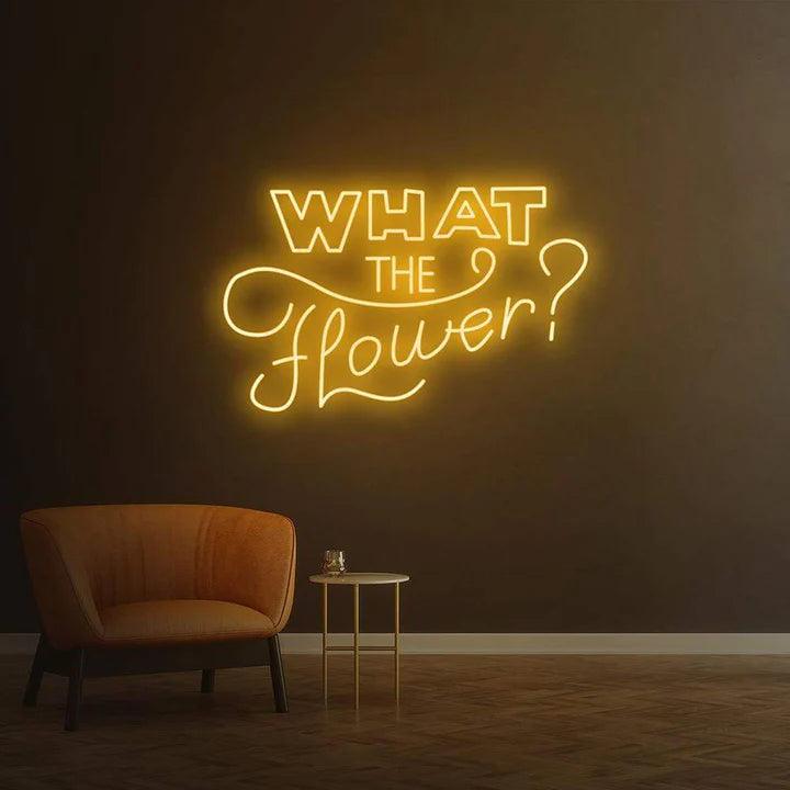 What the flower ? - LED Neon Sign-Neonsigns-45 x 90 cm-Orange-Neon Brothers