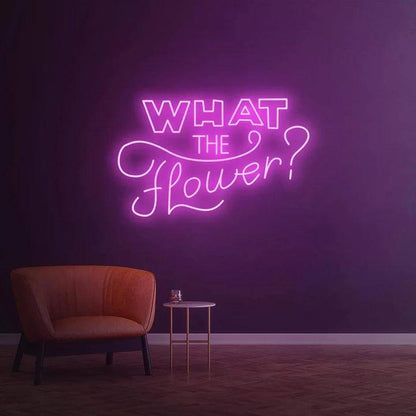 What the flower ? - LED Neon Sign-Neonsigns-45 x 90 cm-Pink-Neon Brothers